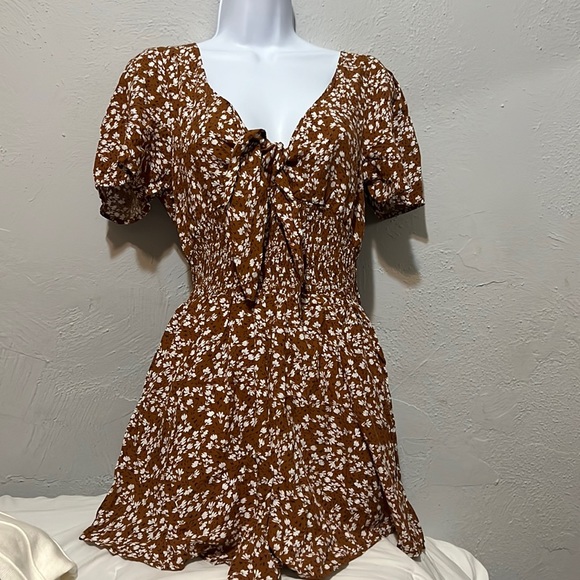 Streetwear Society Pants - Brown & white Romper